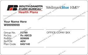 South Dakota health insurance card